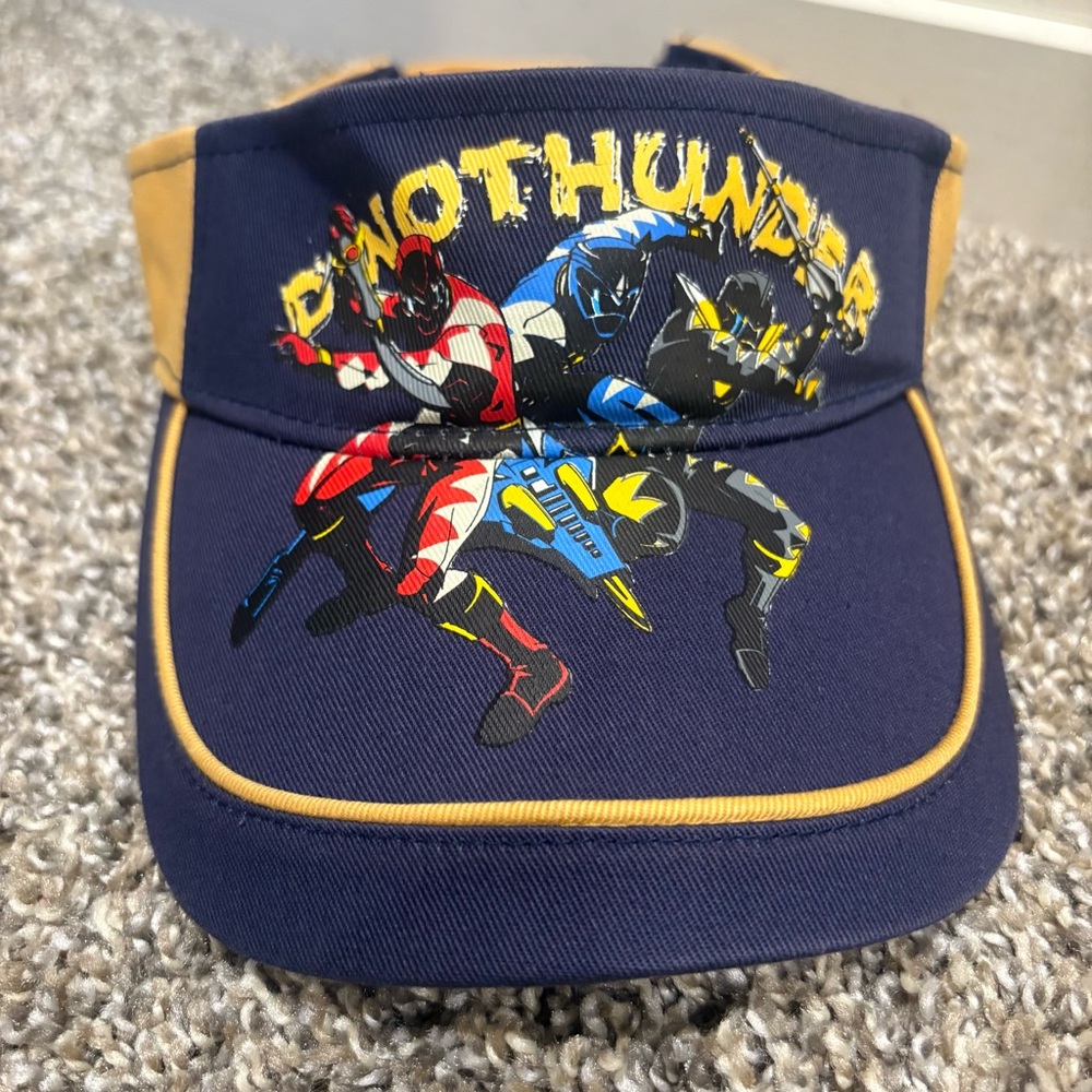 Power Ranger Dino Thunder Blue and Yellow Action Visor Hat